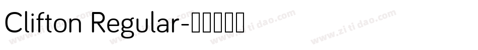 Clifton Regular字体转换